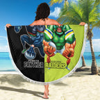 Custom Raiders and Panthers Beach Blanket Together Sporty Style