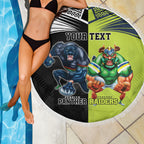 Custom Raiders and Panthers Beach Blanket Together Sporty Style