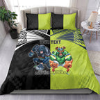 Custom Raiders and Panthers Bedding Set Together Sporty Style