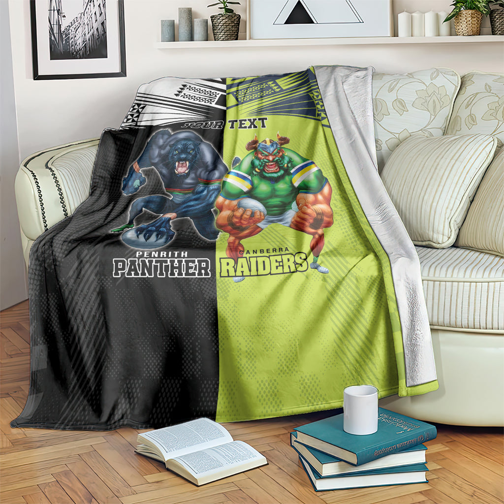 Custom Raiders and Panthers Blanket Together Sporty Style