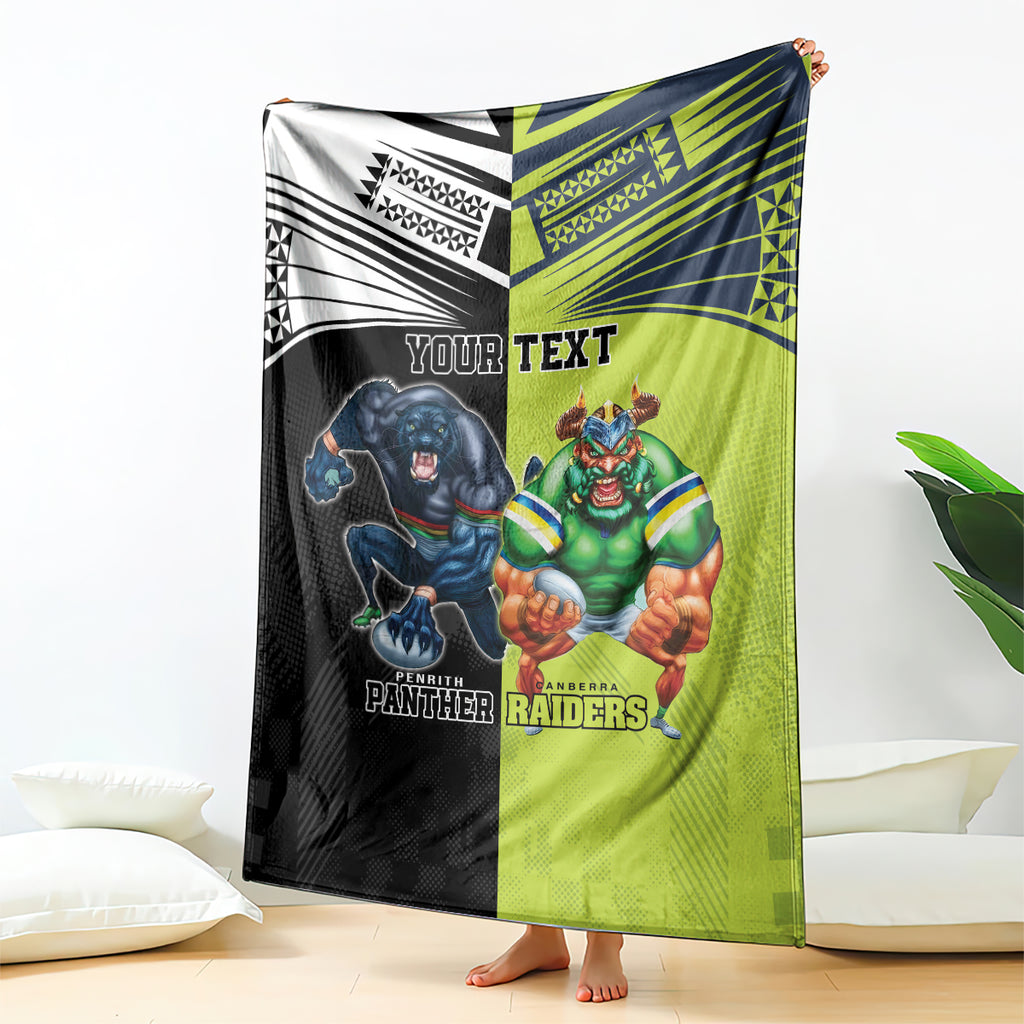 Custom Raiders and Panthers Blanket Together Sporty Style