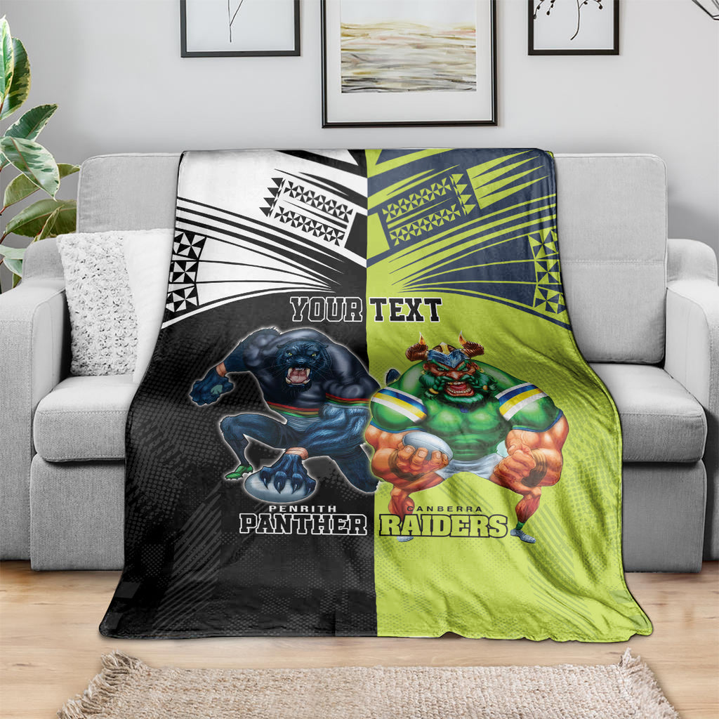 Custom Raiders and Panthers Blanket Together Sporty Style