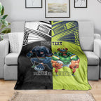 Custom Raiders and Panthers Blanket Together Sporty Style