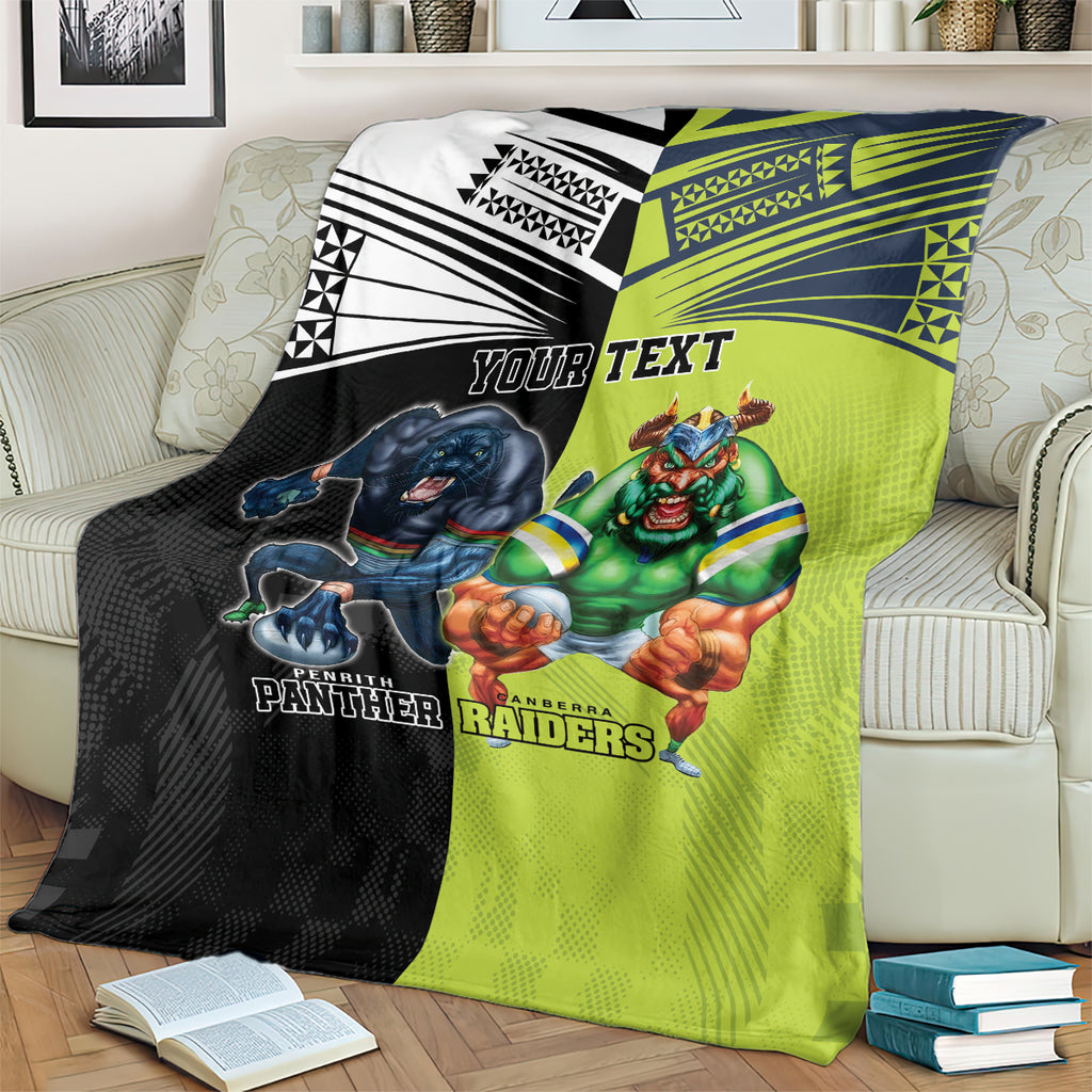 Custom Raiders and Panthers Blanket Together Sporty Style