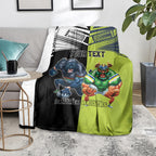 Custom Raiders and Panthers Blanket Together Sporty Style