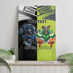 Custom Raiders and Panthers Canvas Wall Art Together Sporty Style