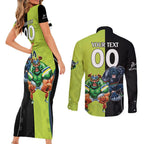 Custom Raiders and Panthers Couples Matching Short Sleeve Bodycon Dress and Long Sleeve Button Shirt Together Sporty Style