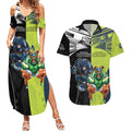 Custom Raiders and Panthers Couples Matching Summer Maxi Dress and Hawaiian Shirt Together Sporty Style