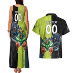 Custom Raiders and Panthers Couples Matching Tank Maxi Dress and Hawaiian Shirt Together Sporty Style