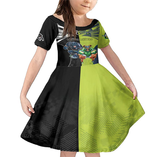Custom Raiders and Panthers Family Matching Mermaid Dress and Hawaiian Shirt Together Sporty Style