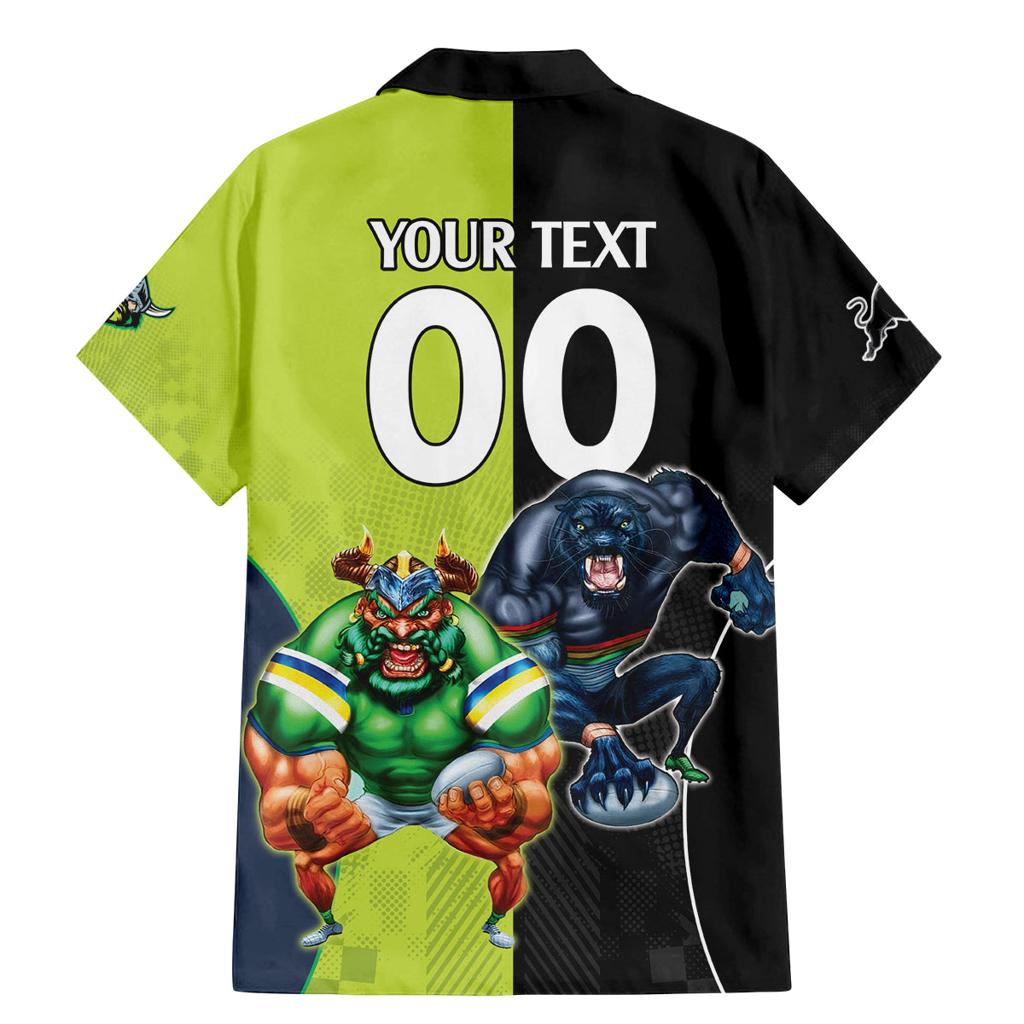 Custom Raiders and Panthers Family Matching Mermaid Dress and Hawaiian Shirt Together Sporty Style