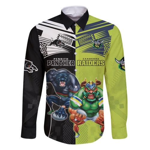 Custom Raiders and Panthers Family Matching Mermaid Dress and Hawaiian Shirt Together Sporty Style