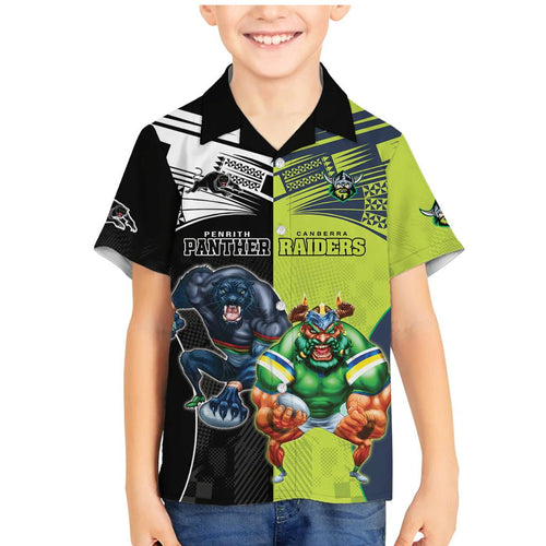 Custom Raiders and Panthers Family Matching Mermaid Dress and Hawaiian Shirt Together Sporty Style