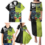 Custom Raiders and Panthers Family Matching Puletasi and Hawaiian Shirt Together Sporty Style