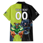 Custom Raiders and Panthers Family Matching Short Sleeve Bodycon Dress and Hawaiian Shirt Together Sporty Style