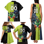 Custom Raiders and Panthers Family Matching Tank Maxi Dress and Hawaiian Shirt Together Sporty Style