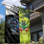 Custom Raiders and Panthers Garden Flag Together Sporty Style