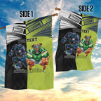 Custom Raiders and Panthers Garden Flag Together Sporty Style
