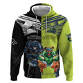 Custom Raiders and Panthers Hoodie Together Sporty Style
