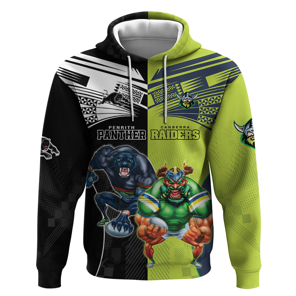 Custom Raiders and Panthers Hoodie Together Sporty Style