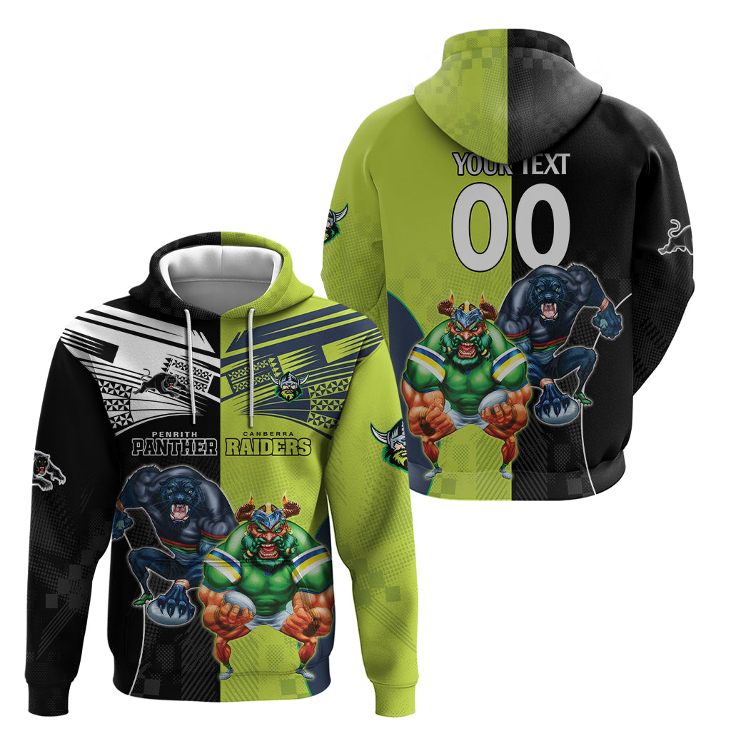 Custom Raiders and Panthers Hoodie Together Sporty Style