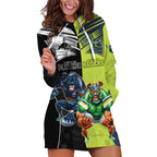 Custom Raiders and Panthers Hoodie Dress Together Sporty Style