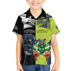 Custom Raiders and Panthers Kid Hawaiian Shirt Together Sporty Style