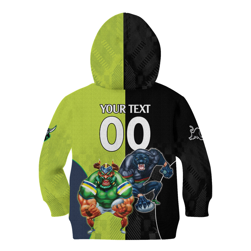 Custom Raiders and Panthers Kid Hoodie Together Sporty Style