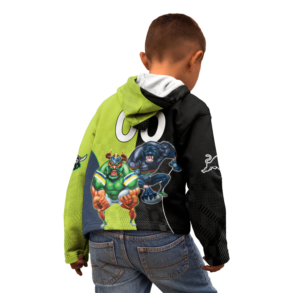 Custom Raiders and Panthers Kid Hoodie Together Sporty Style