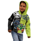 Custom Raiders and Panthers Kid Hoodie Together Sporty Style