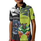 Custom Raiders and Panthers Kid Polo Shirt Together Sporty Style