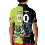 Custom Raiders and Panthers Kid Polo Shirt Together Sporty Style