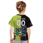 Custom Raiders and Panthers Kid T Shirt Together Sporty Style