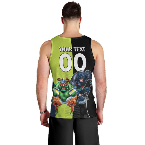 Custom Raiders and Panthers Men Tank Top Together Sporty Style
