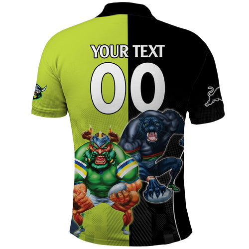 Custom Raiders and Panthers Polo Shirt Together Sporty Style