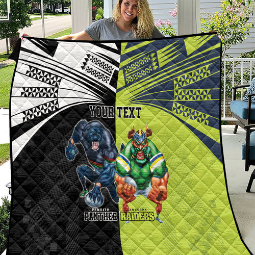 Custom Raiders and Panthers Quilt Together Sporty Style
