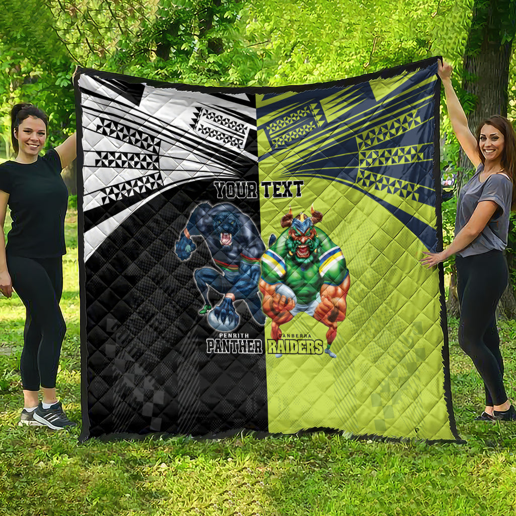 Custom Raiders and Panthers Quilt Together Sporty Style