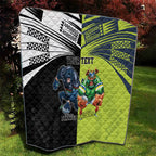 Custom Raiders and Panthers Quilt Together Sporty Style