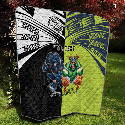 Custom Raiders and Panthers Quilt Together Sporty Style
