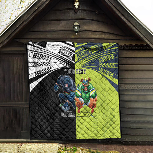 Custom Raiders and Panthers Quilt Together Sporty Style
