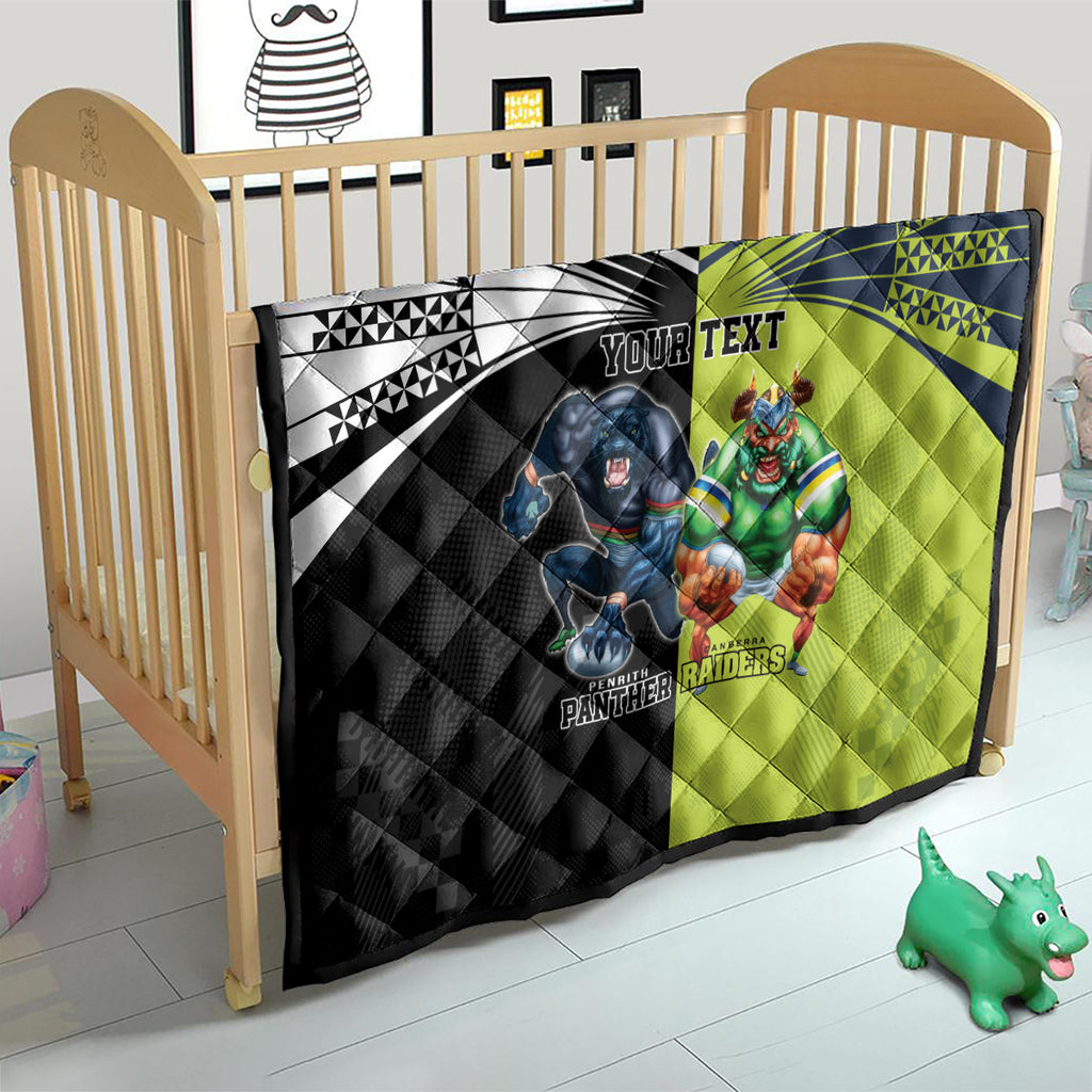 Custom Raiders and Panthers Quilt Together Sporty Style