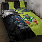 Custom Raiders and Panthers Quilt Bed Set Together Sporty Style