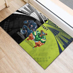 Custom Raiders and Panthers Rubber Doormat Together Sporty Style
