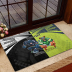 Custom Raiders and Panthers Rubber Doormat Together Sporty Style