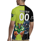 Custom Raiders and Panthers Rugby Jersey Together Sporty Style