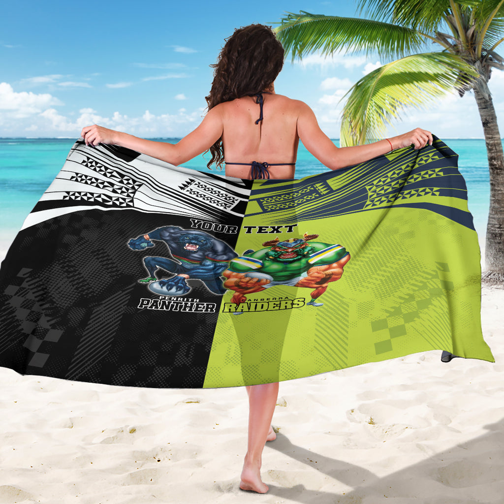 Custom Raiders and Panthers Sarong Together Sporty Style