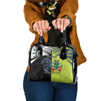 Custom Raiders and Panthers Shoulder Handbag Together Sporty Style