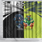 Custom Raiders and Panthers Shower Curtain Together Sporty Style