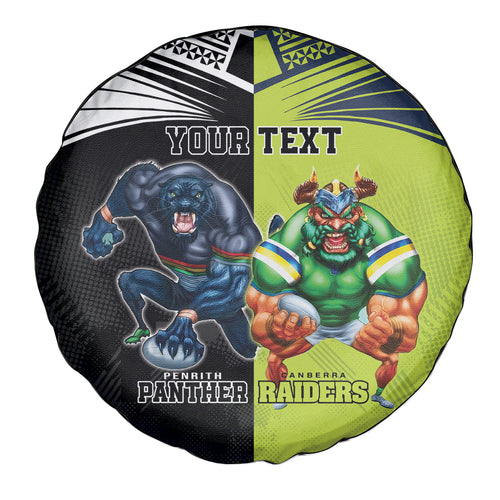 Custom Raiders and Panthers Spare Tire Cover Together Sporty Style