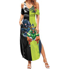 Custom Raiders and Panthers Summer Maxi Dress Together Sporty Style